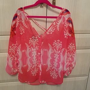 Bebe xxs pink blouse